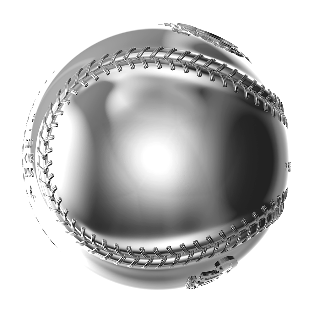 image of the 3d baseball 2 oz silver coin