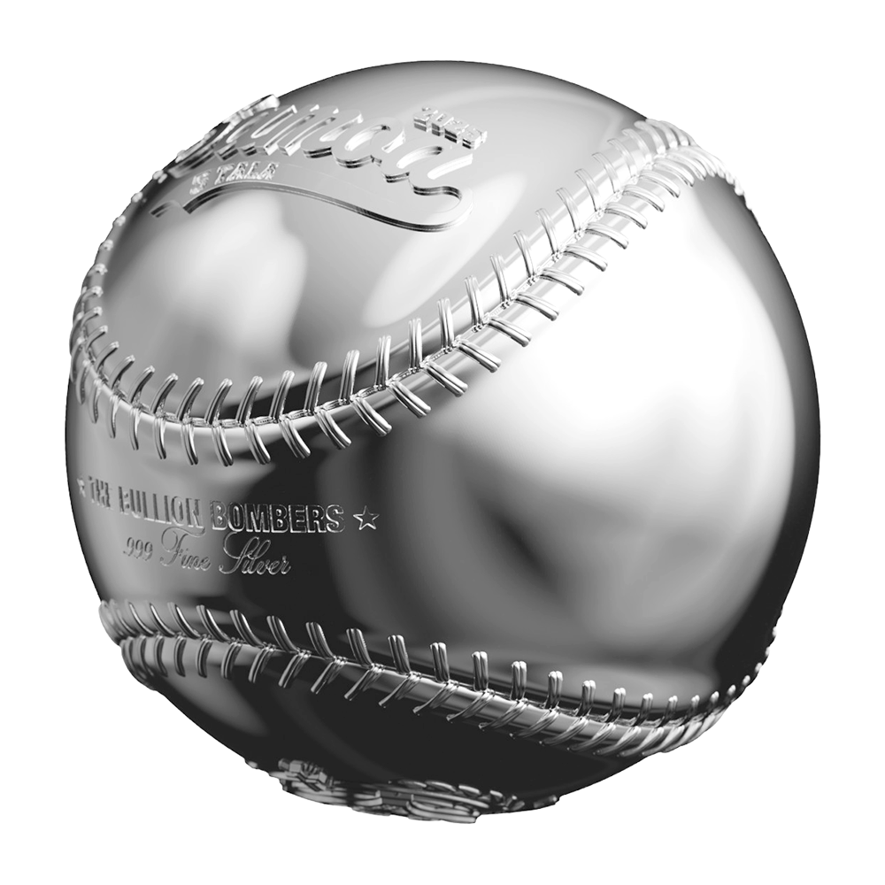 image of the 3d baseball 2 oz silver coin
