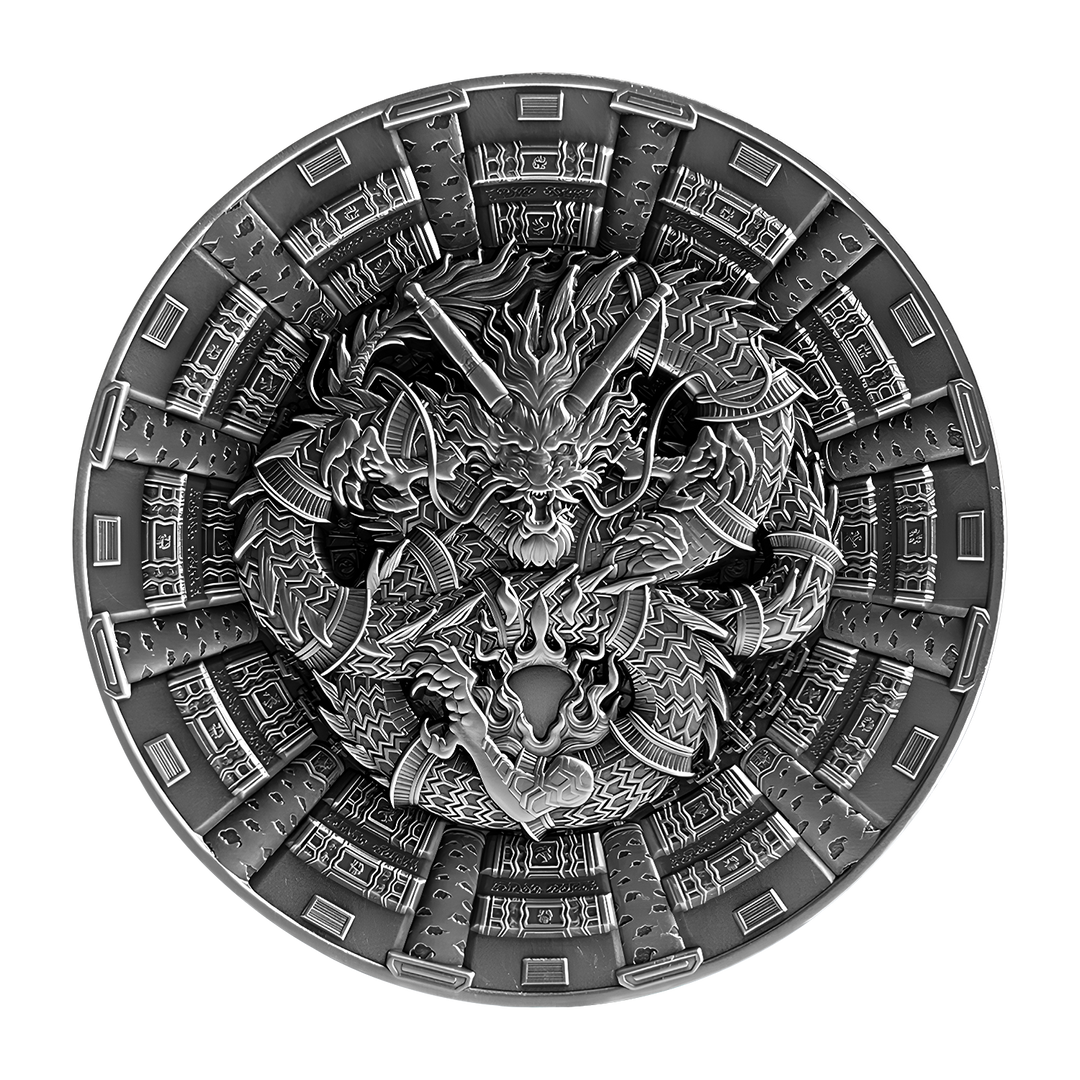image of the dragon silver coin