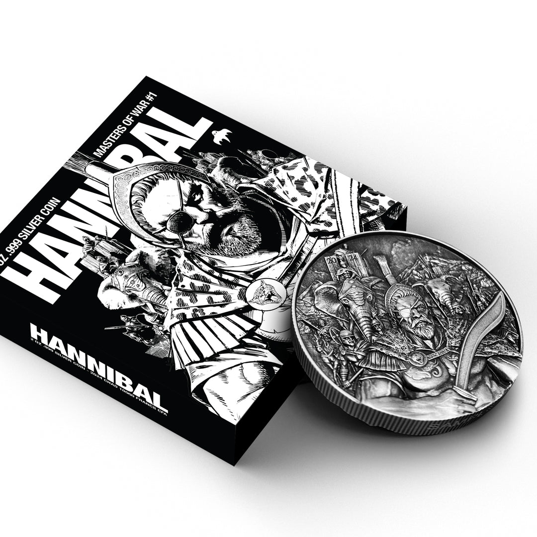 image of the hannibal silver coin packaging design