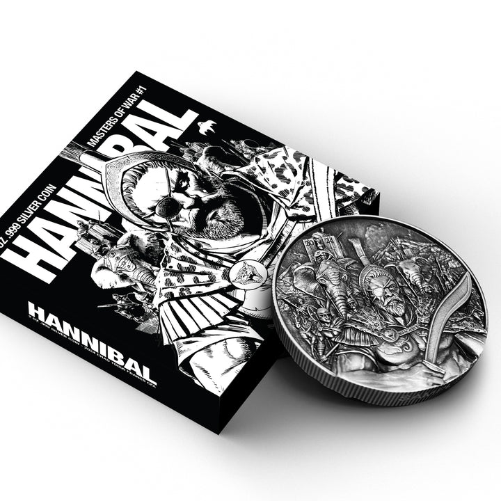 image of the hannibal silver coin packaging design