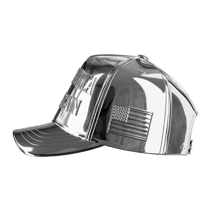 image of the maga hat pure silver sculpture