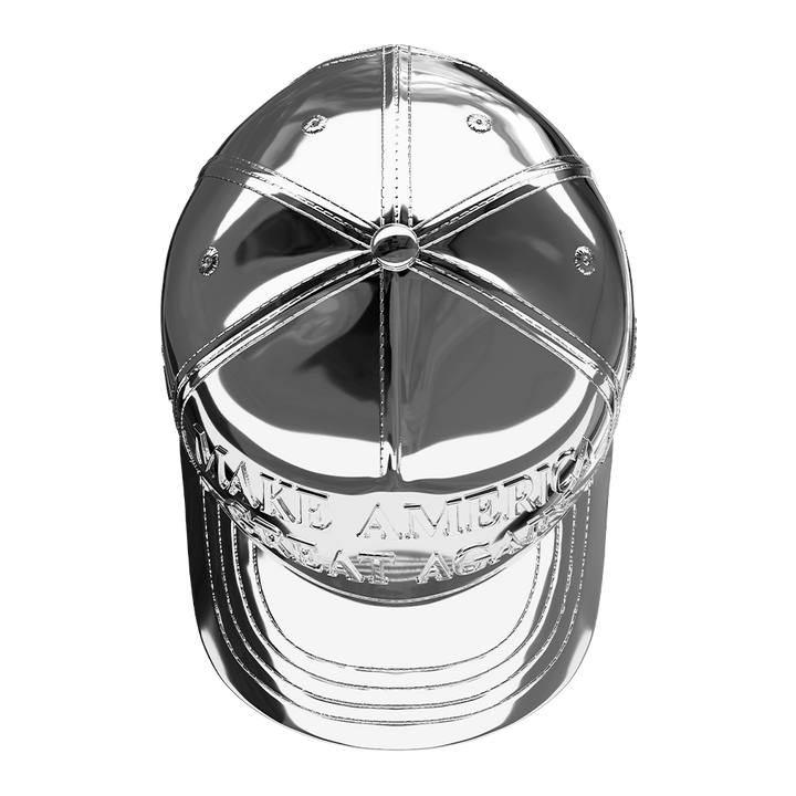 image of the maga hat pure silver sculpture