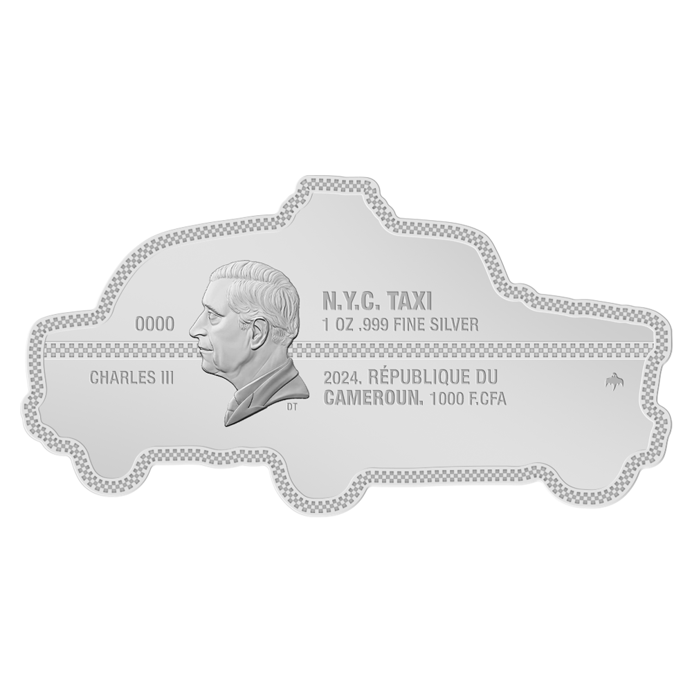 image of the nyc taxi silver coin