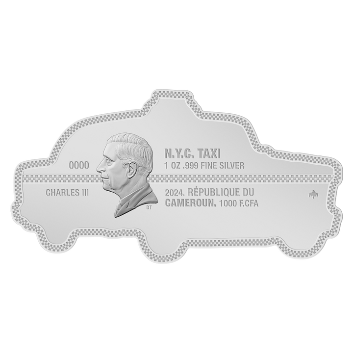 image of the nyc taxi silver coin