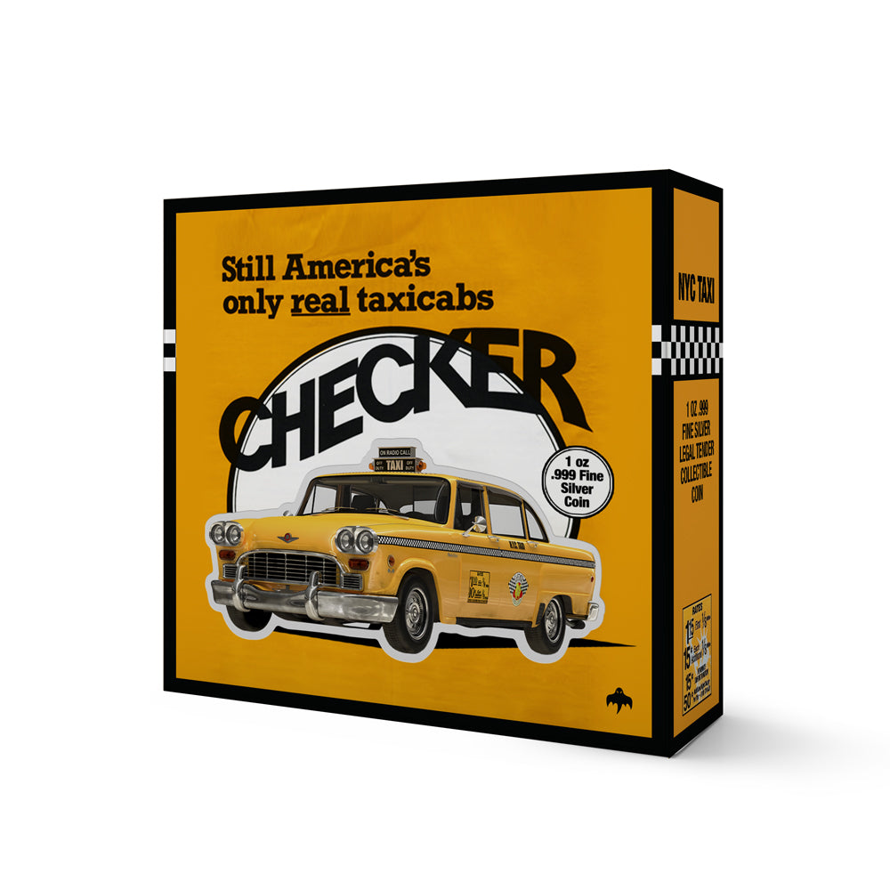 image of the nyc taxi silver coin packaging box