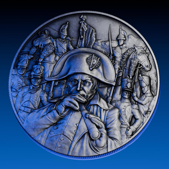 image of the napoleon 2 oz silver coin details