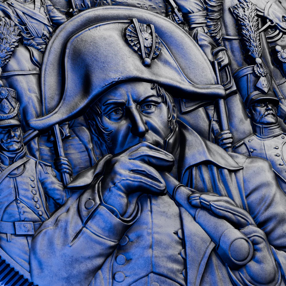 image of the napoleon 2 oz silver coin details
