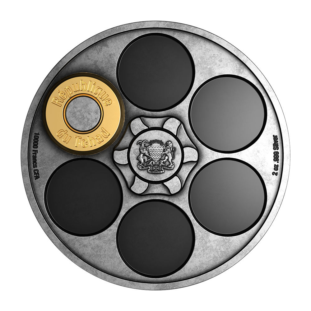 image of the russian roulette 2 oz silver coin