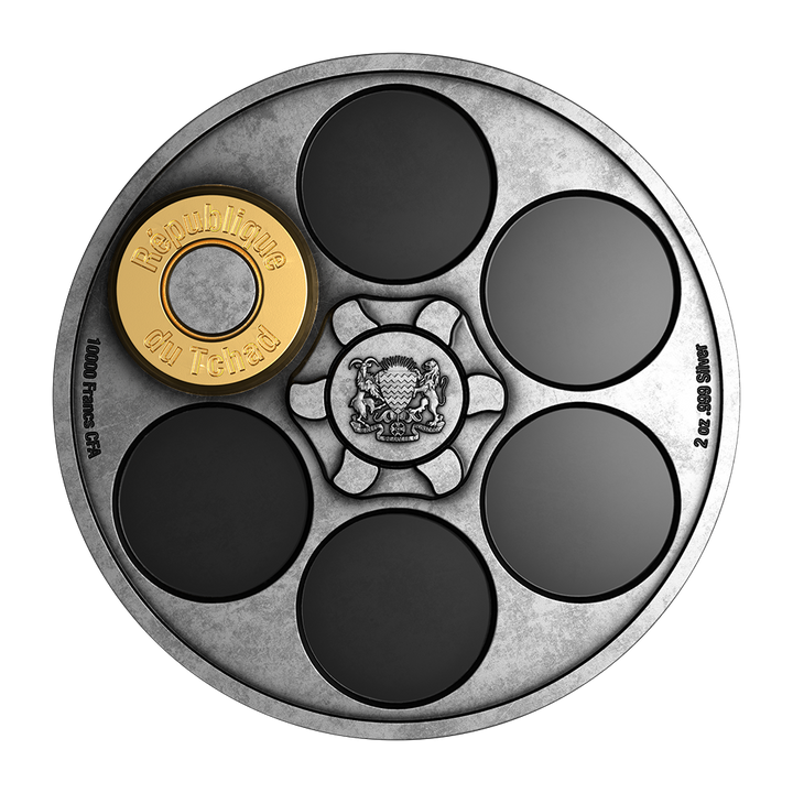image of the russian roulette 2 oz silver coin