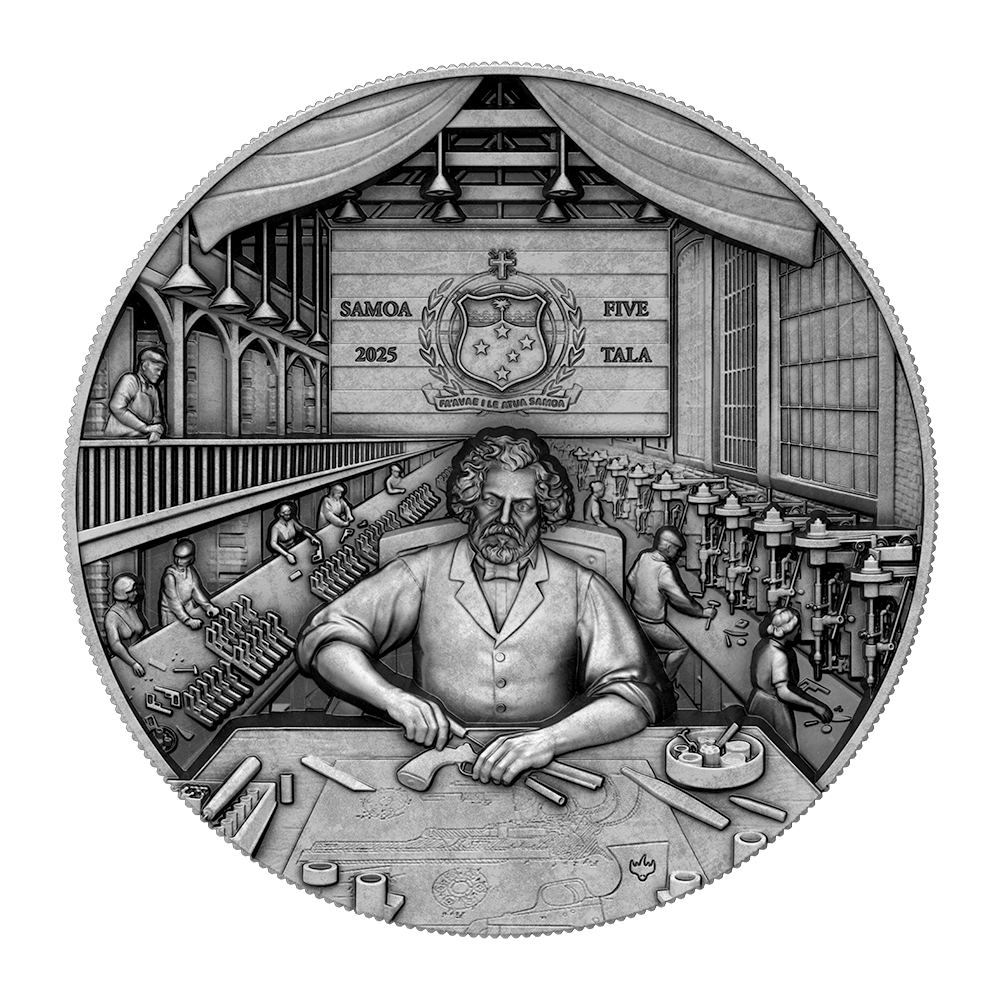 image of the samuel colt 2 oz silver coin
