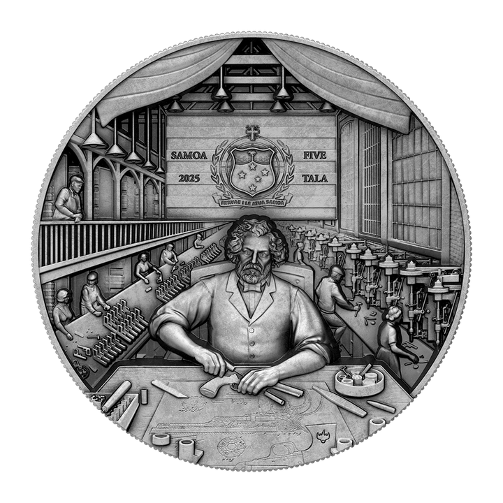 image of the samuel colt 2 oz silver coin