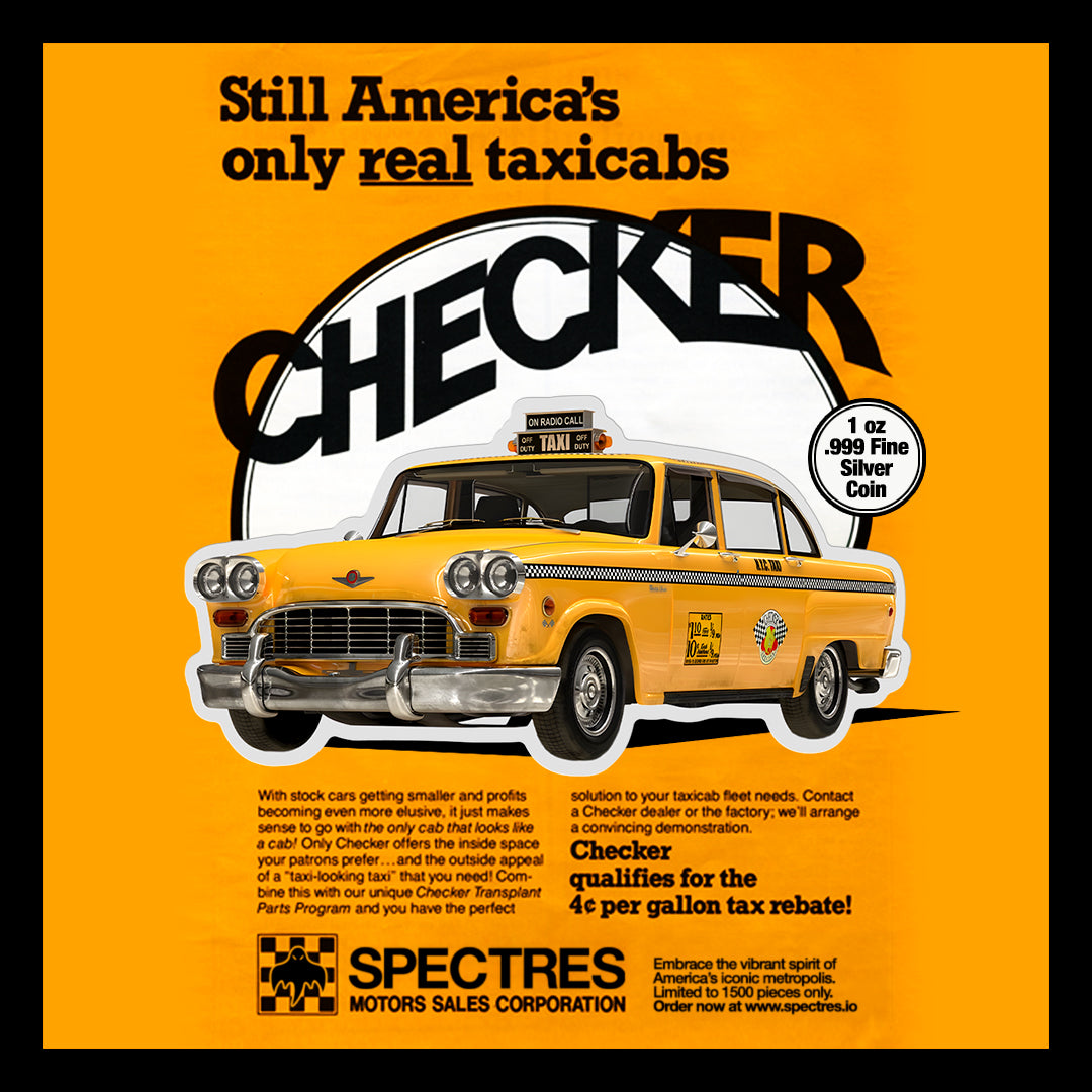 poster image of the nyc taxi silver coin