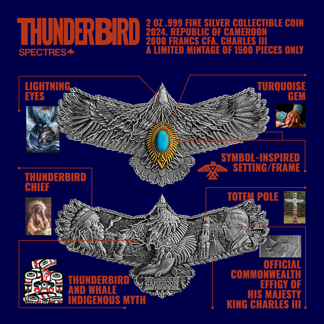 image of the thunderbird silver coin details