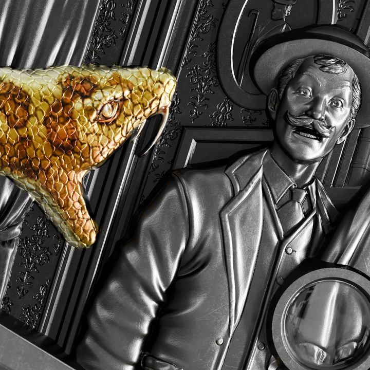 close up image of the sherlock holmes silver coin