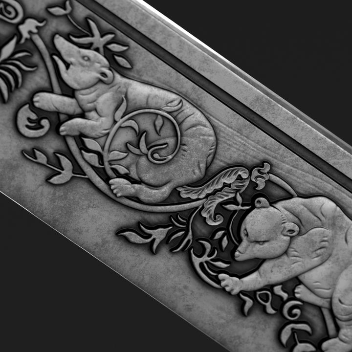 image of the theodore roosevelt's tiffany bowie knife silver coin