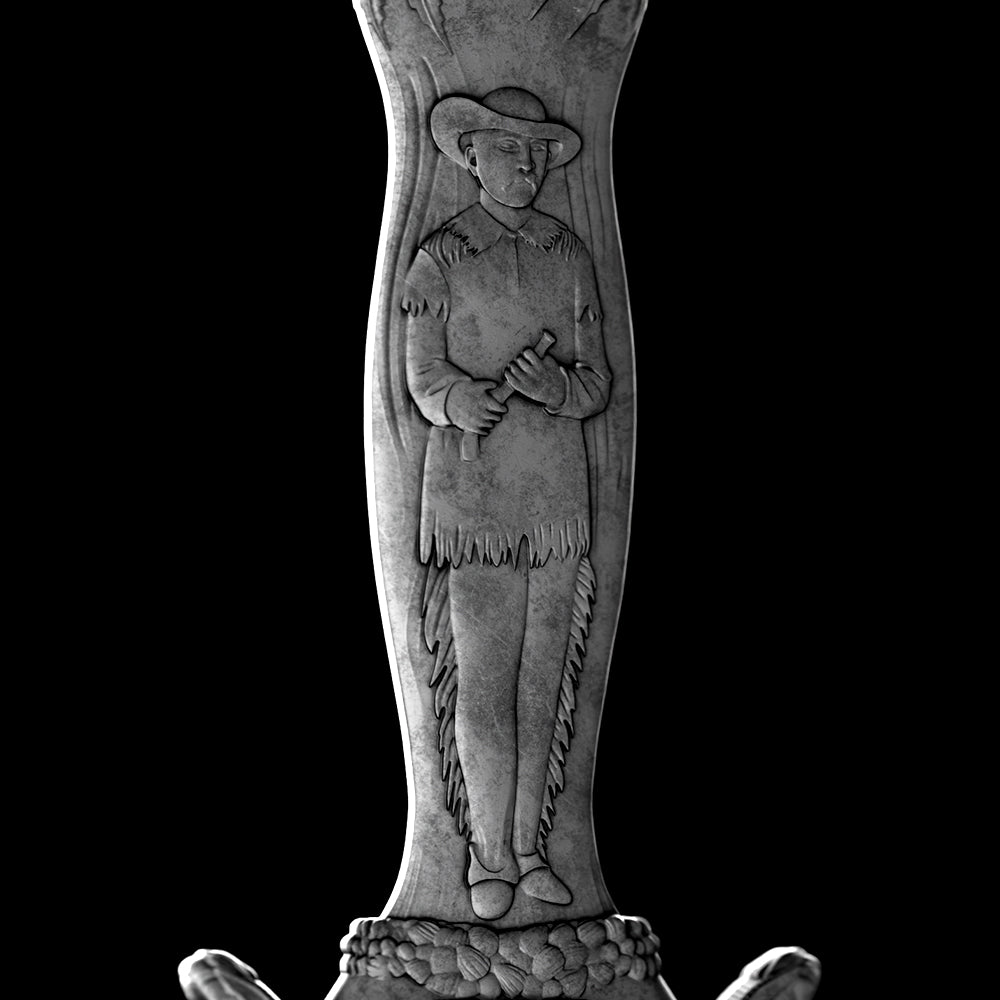 image of the theodore roosevelt's tiffany bowie knife silver coin