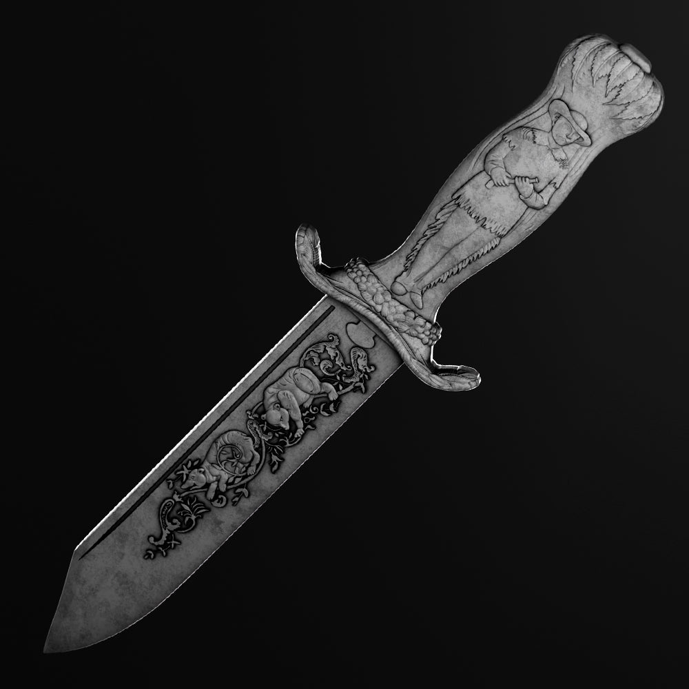 image of the theodore roosevelt's tiffany bowie knife silver coin
