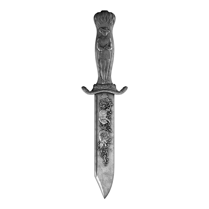 image of the theodore roosevelt's tiffany bowie knife silver coin