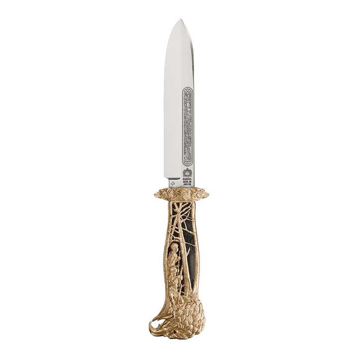 image of the theodore roosevelt hunting knife silver coin on a transparent background