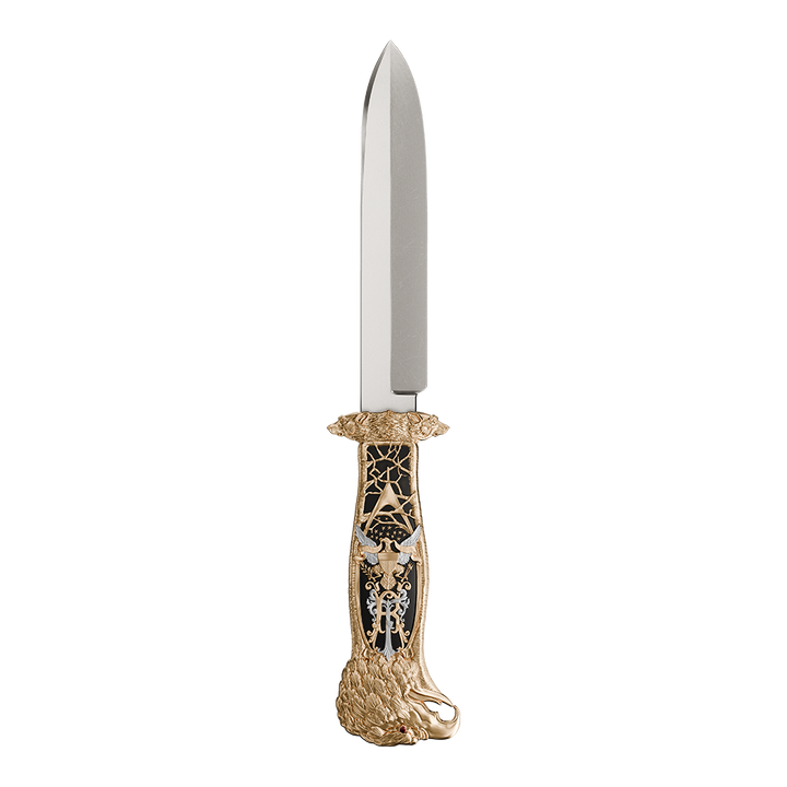 image of the theodore roosevelt hunting knife silver coin on a transparent background