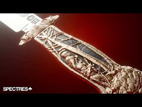 promotional video of the theodore roosevelt hunting knife silver coin