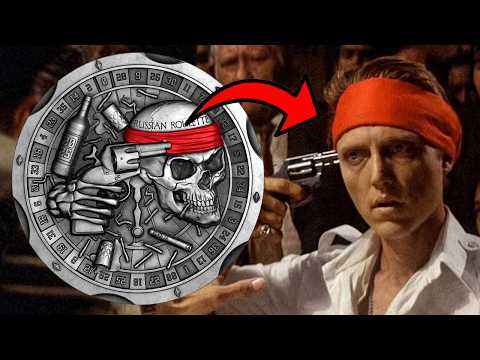 video of the russian roulette 2 oz silver coin details