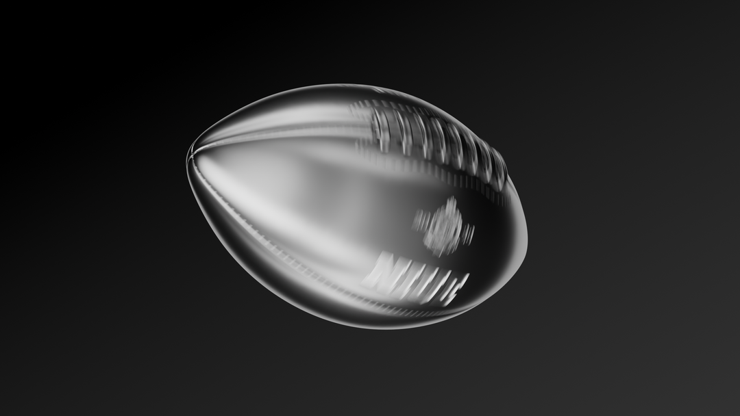 image of the 3D American Football 2 oz Pure Silver Coin