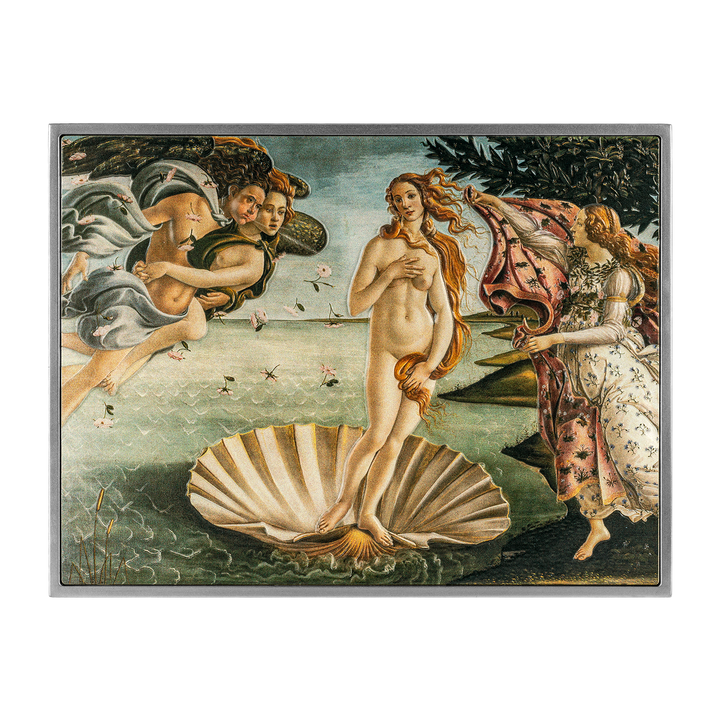 The Birth of Venus by Sandro Botticelli 2 oz Silver Coin - 2023 Chad 10000 Francs CFA