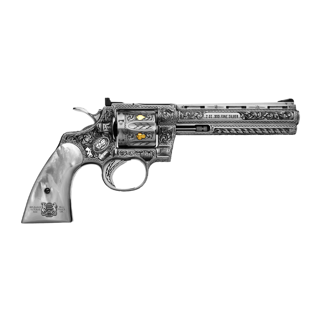 The Revolver 2 oz Silver Coin - 2023 Chad 10000 Francs CFA