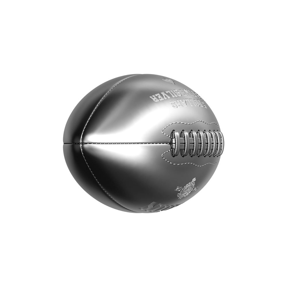 image of the 3D American Football 2 oz Pure Silver Coin