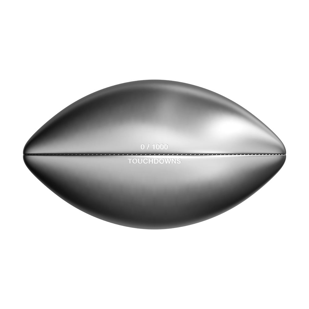 image of the 3D American Football 2 oz Pure Silver Coin