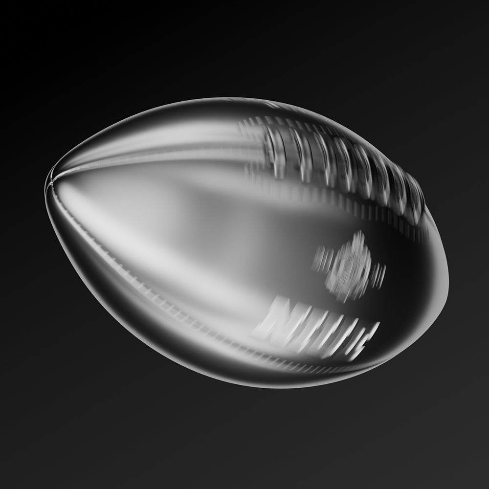 image of the 3D American Football 2 oz Pure Silver Coin