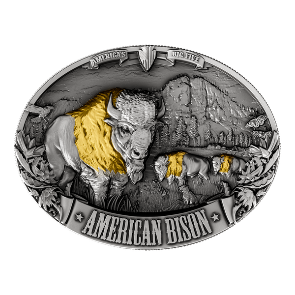 American Bison 5 oz Pure Silver Coin by Spectres