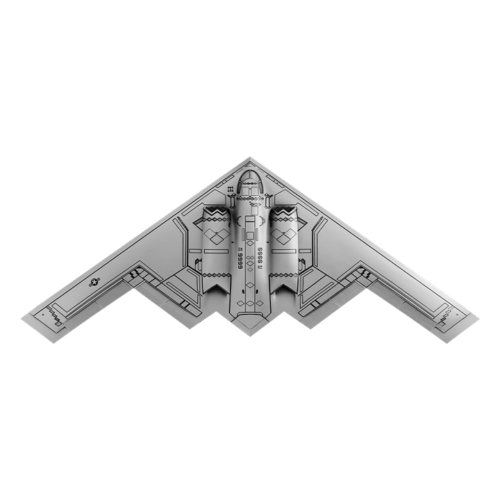 image of the B-2 Spirit Stealth Bomber 1oz Silver Coin