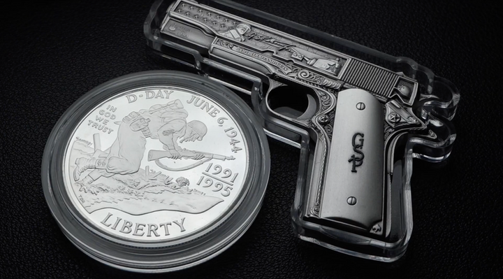 image of the patton 1911 2 oz silver coin