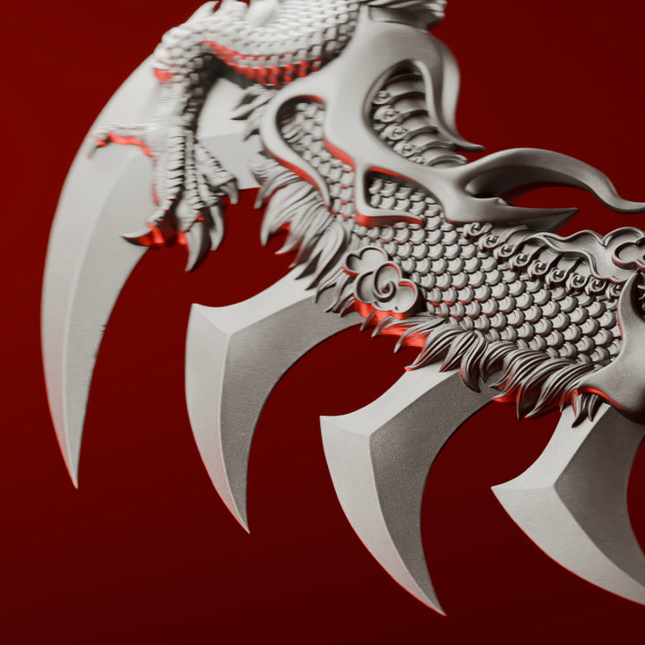 image of the dragon claw knife 5 oz pure silver coin