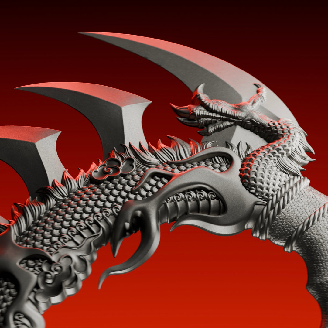 image of the dragon claw knife 5 oz pure silver coin