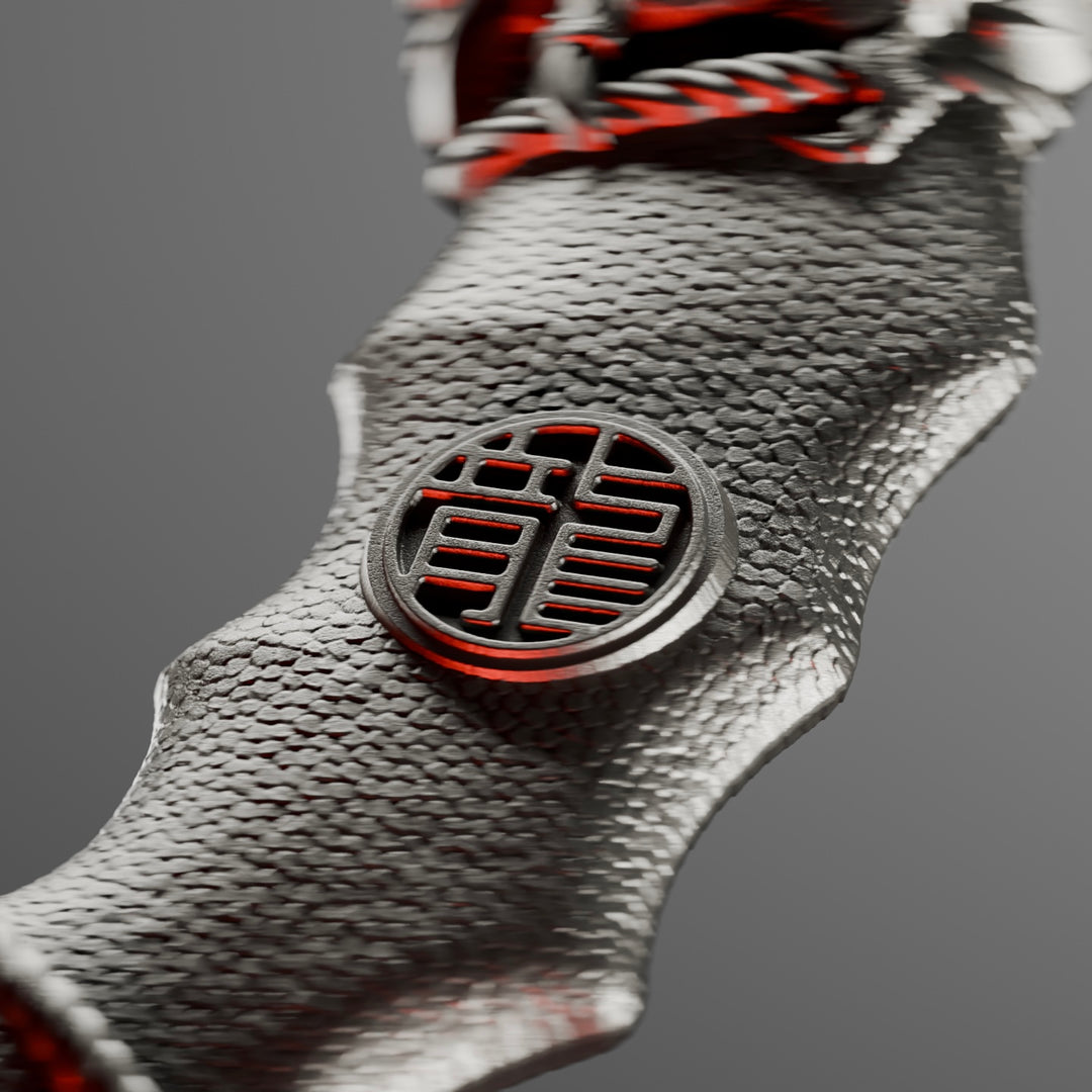 image of the dragon claw knife 5 oz pure silver coin