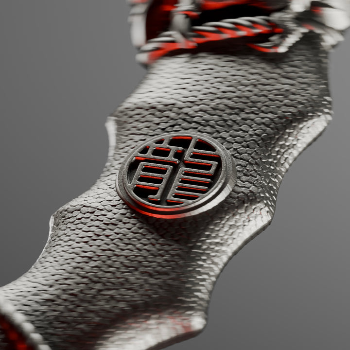 image of the dragon claw knife 5 oz pure silver coin