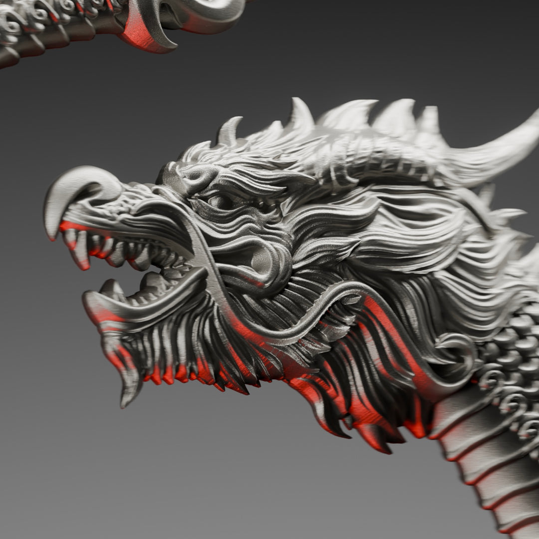 image of the dragon claw knife 5 oz pure silver coin