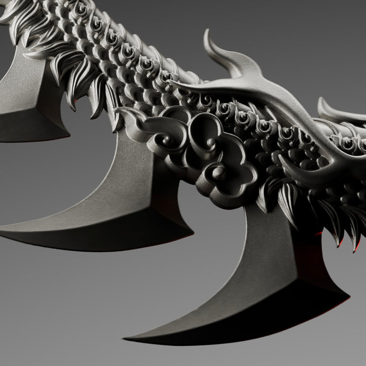 image of the dragon claw knife 5 oz pure silver coin