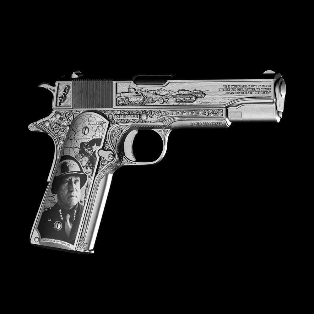 image of the General Patton's 1911 2 oz silver coin