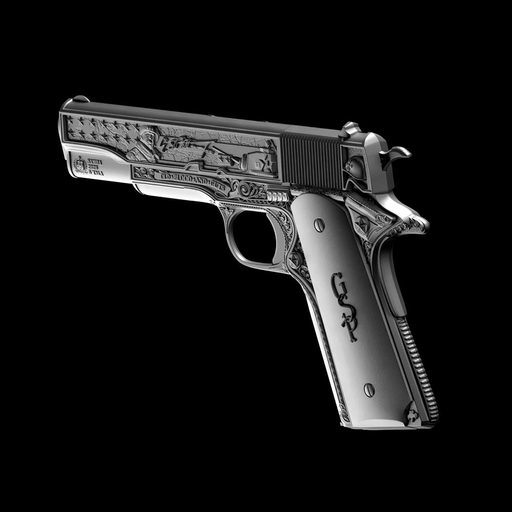 image of the General Patton's 1911 2 oz silver coin