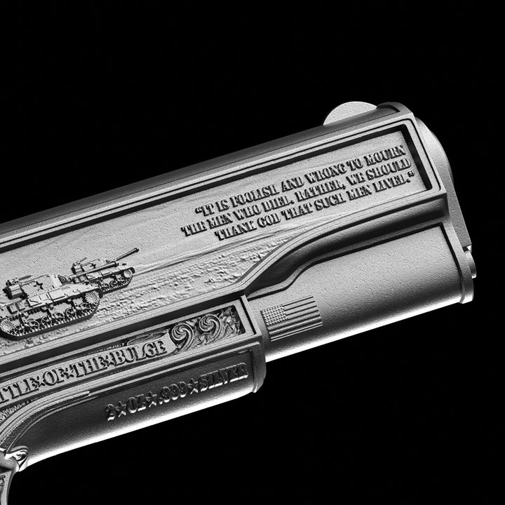 image of the General Patton's 1911 2 oz silver coin