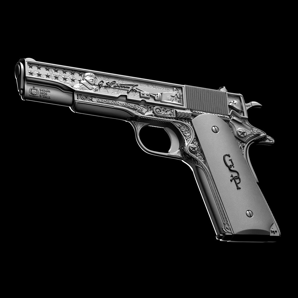 image of the General Patton's 1911 2 oz silver coin