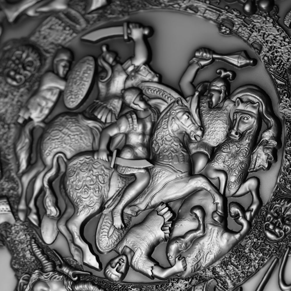 image of the ghisi shield 2 oz silver coin