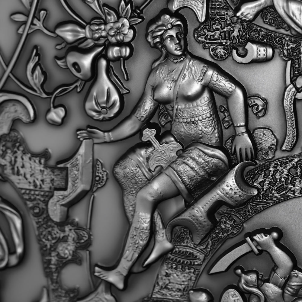 image of the ghisi shield 2 oz silver coin