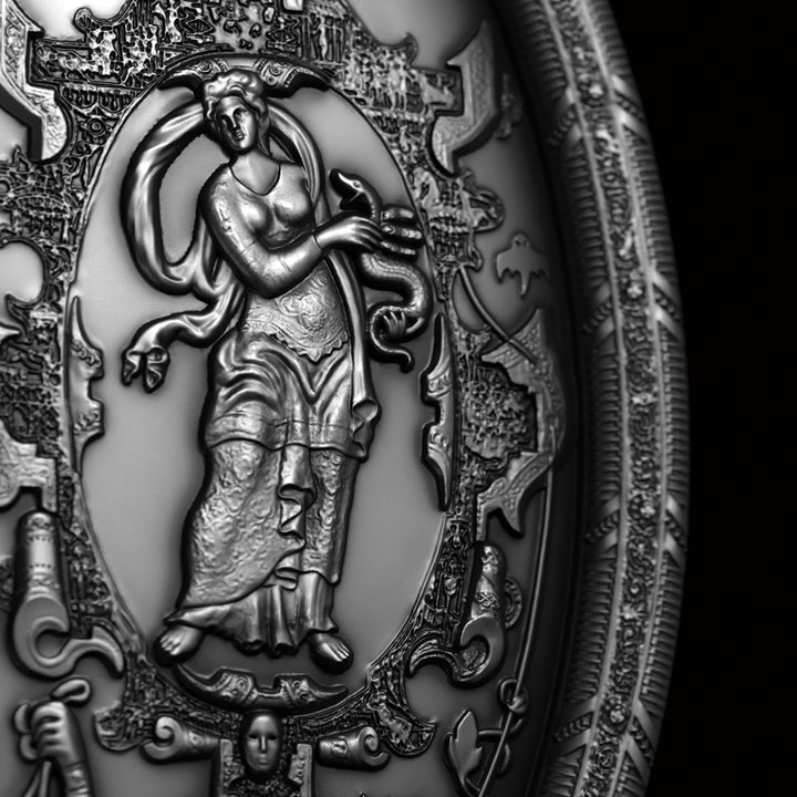 image of the ghisi shield 2 oz silver coin