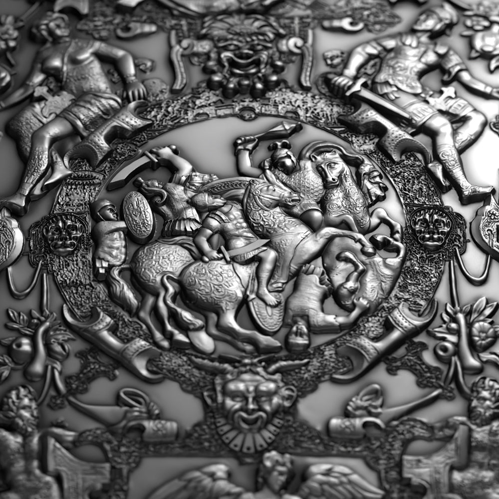 image of the ghisi shield 2 oz silver coin